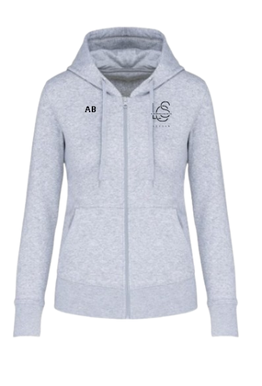 KARIBAN Sweat-shirt à capuche écoresponsable à fermeture éclair Femme