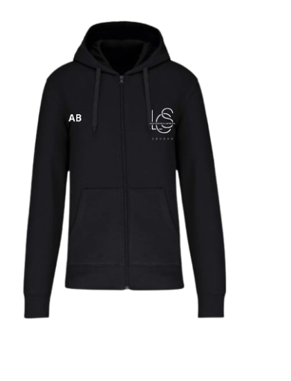 KARIBAN Sweat-shirt à capuche coresponsable à fermeture éclair Homme