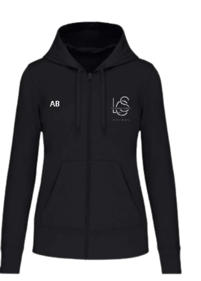 KARIBAN Sweat-shirt à capuche écoresponsable à fermeture éclair Femme